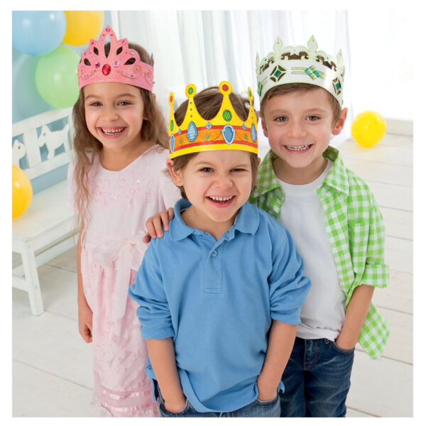 folia kinderkronen, van karton, verschillende modellen assorti