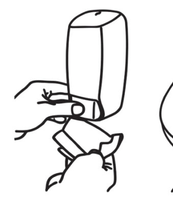 Fripa WC-bril desinfectiemiddel dispenser, kunststof, wit