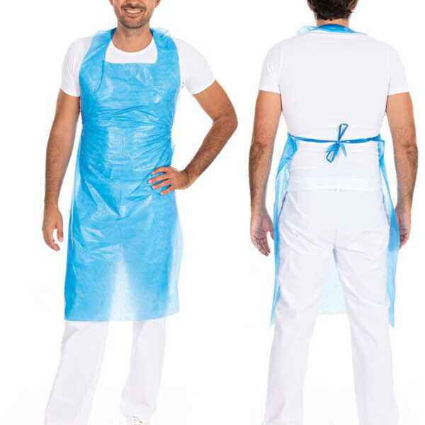 HYGONORM LDPE-eenmalig schort, 20 my, gehamerd, blauw, (L)1.250 mm