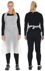 HYGONORM eenmalig LDPE-schort, gepreegd, 20 my, wit