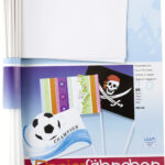 folia papieren vlaggetjes, DIN A5, lengte stokje: 400 mm, wit