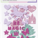 folia schuimrubber Glitter-stickers 'Unicorn'