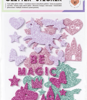 folia schuimrubber Glitter-stickers 'Unicorn'