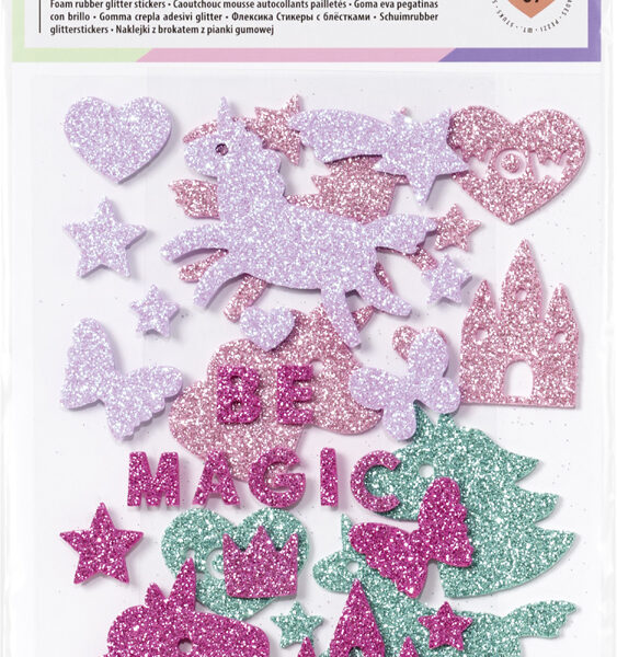 folia schuimrubber Glitter-stickers 'Unicorn'