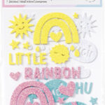 folia schuimrubber Glitter-stickers 'Rainbow'