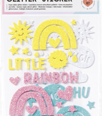 folia schuimrubber Glitter-stickers 'Rainbow'