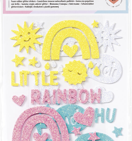 folia schuimrubber Glitter-stickers 'Rainbow'