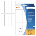 HERMA etiketten, 20 x 75 mm, wit, permanent, handschrift