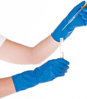 HYGOSTAR handschoen voor chemische bescherming High Risk, blauw, XL