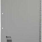 HETZEL kunststof tabbladen, cijfers, A4, 1-31, PP, grijs
