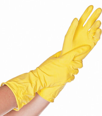 HYGOSTAR universele latex-handschoen Bettina, XXL, geel