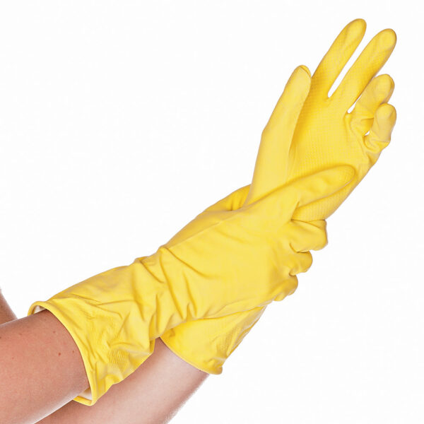 HYGOSTAR universele latex-handschoen Bettina, XXL, geel