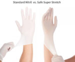 HYGOSTAR Nitril handschoen SAFE SUPER STRETCH, XL, wit