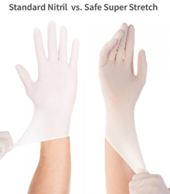 HYGOSTAR Nitril handschoen SAFE SUPER STRETCH, XL, wit