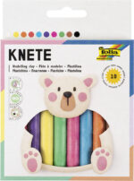 folia kinder-boetseerklei, 10 staven, 220 g, kleuren assorti, niet hardend