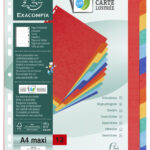 EXACOMPTA kartonnen tabbladen, DIN A4+, 12-delig