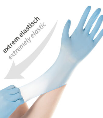 HYGOSTAR Nitril handschoen SAFE SUPER STRETCH, M, wit