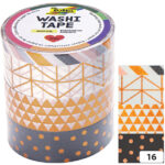 folia deco plakband Washi-Tape HOTFOIL KOPER, set van 4