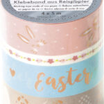 folia Deko-tape Washi-tape 'HOTFOIL VOORJAAR II', 4 stuks