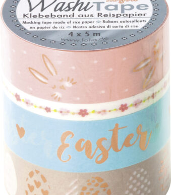 folia Deko-tape Washi-tape 'HOTFOIL VOORJAAR II', 4 stuks