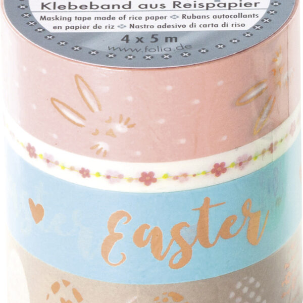folia Deko-tape Washi-tape 'HOTFOIL VOORJAAR II', 4 stuks