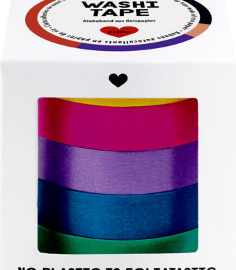 folia deco plakband Washi-Tape UNI BASIC, set van 5