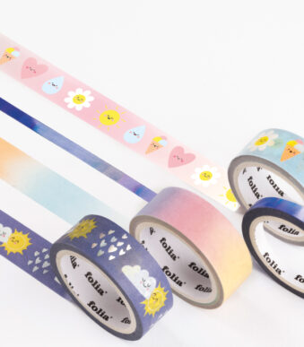folia deco-plakband Washi-Tape 'HOTFOIL SUNNYSIDE', set van 4