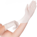 HYGOSTAR Latex-handschoen SKIN, S, wit, gepoederd