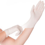 HYGOSTAR Latex-handschoen SKIN, S, wit, gepoederd