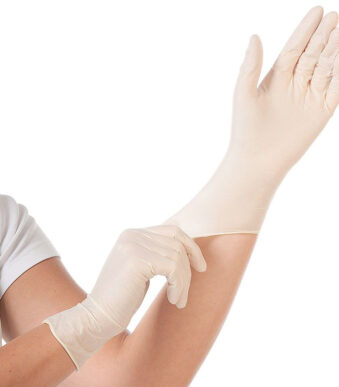 HYGOSTAR Latex-handschoen 'GRIP', XL, wit, poedervrij