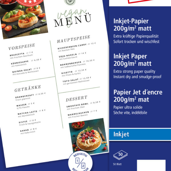 AVERY Zweckform inkjet papier BUSINESS, DIN A4, 200 g/m2