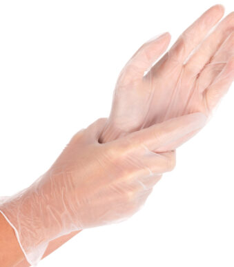 HYGONORM Vinyl-handschoen 'IDEAL LIGHT', M, wit, poedervrij