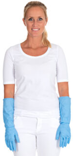 HYGOSTAR Nitril-handschoen EXTRA SAFE SUPERLONG, XL, blauw, poedervrij