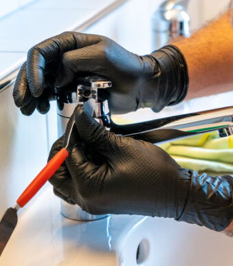 HYGOSTAR Nitril handschoen 'POWER GRIP', L, oranje, poedervrij