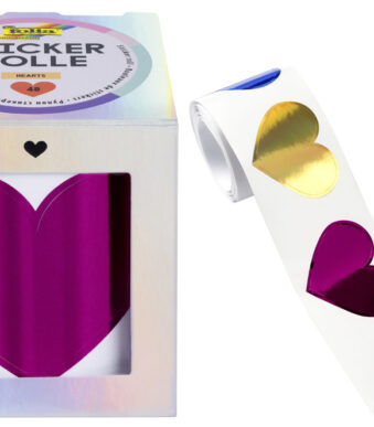 folia stickers HEARTS, op rol, 3 m