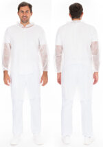 HYGONORM bezoekersjas Light met klittenbandsluiting, wit, XL