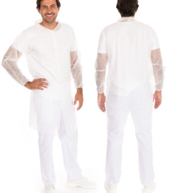 HYGOSTAR bezoekersjas ECO HYGOBASE, wit, XL