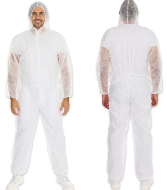 HYGONORM PP-overall LIGHT met capuchon, wit, XXL