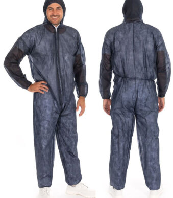franz mensch PP-overall ECO HYGOBASE met capuchon, blauw, XL