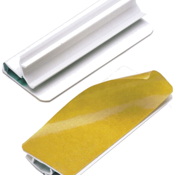 DURABLE VARIOCLIP zelfklevend, witte clip met groene strepen