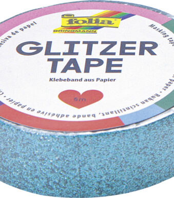 folia deco plakband glittertape, 15 mm x 5 m, turquoise
