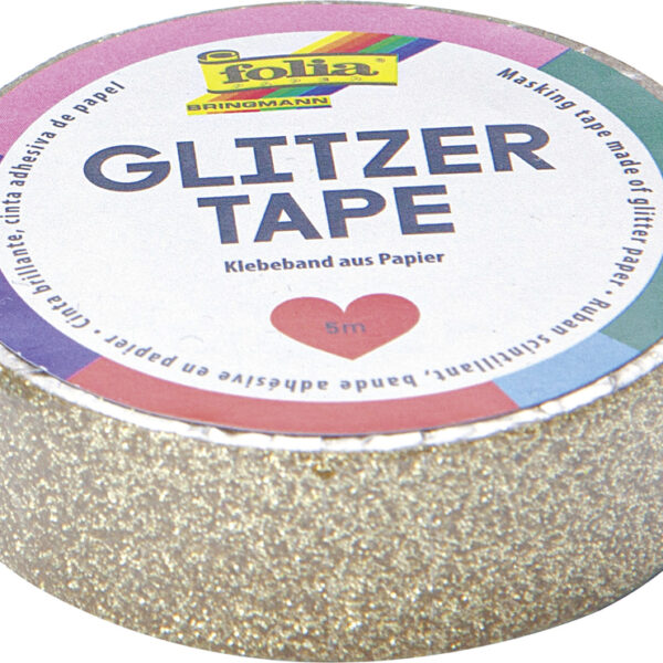 folia deco plakband glittertape, 15 mm x 5 m, goud
