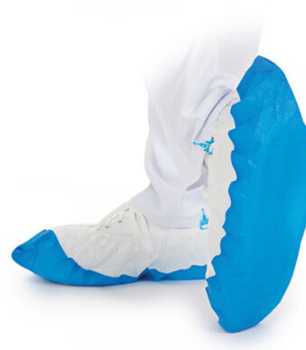 HYGOSTAR PP-overschoen 'HYGOMAT' met CPE-zool, wit/blauw