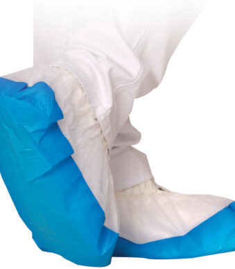 HYGOSTAR PP-overschoen SAFE met CPE-zool, wit-blauw