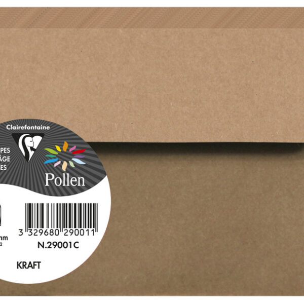 Pollen by Clairefontaine envelop Kraft, 90 x 140 mm, 135 g/m2
