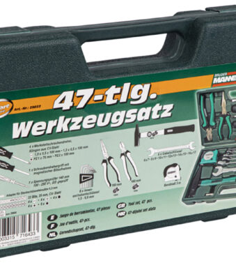 BRÜDER MANNESMANN gereedschapset, 47-delig, in koffer