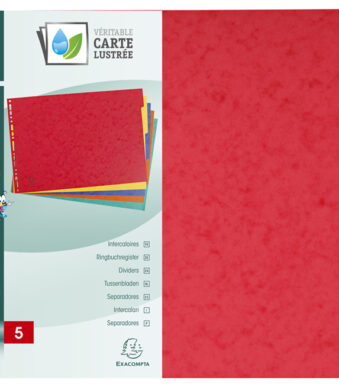 EXACOMPTA kartonnen tabbladen, blanco, DIN A3 liggend, 5-delig