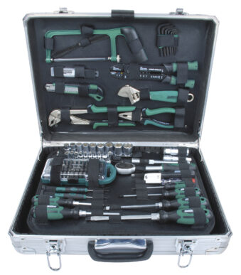 BRÜDER MANNESMANN gereedschapset, 124-delig, in aluminium koffer