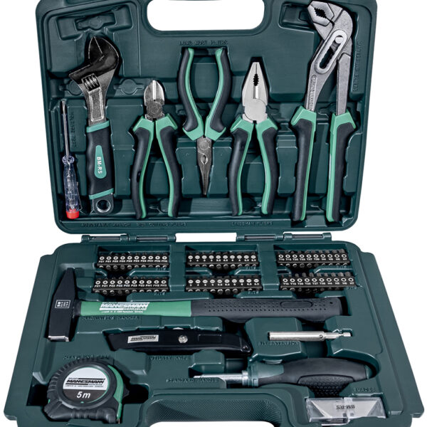 BRÜDER MANNESMANN gereedschapset, 163-delig, in gereedschapbox