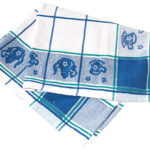 HYGOSTAR keukendoek ´LANDHAUS´, katoen, wit/blauw